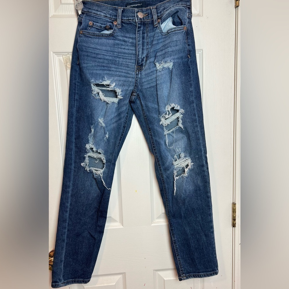 AEROPOSTALE  ripped high waisted jeans size 2 REG